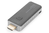 DIGITUS DS-55320 Click & Present Mini - Transmisor HDMI para ampliación - Unidad transmisora HDMI para DS-55319 - No Requiere Controladores - True Plug & Play - Plata/Negro