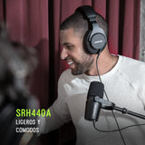 Shure SRH440A Auriculares con Cable de oído para el monitoreo y la grabación, Grado de Estudio Profesional, Respuesta de frecuencia Mejorada - Versión 2022