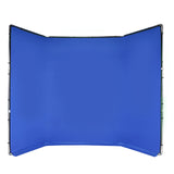 Manfrotto Chroma Key FX MLBG4301KB - Kit de fondo de 4 x 2,9 m, color azul, gran área de trabajo, configuración ultrarrápida, kit reutilizable, ideal para sesiones de localización, bolsa de transporte