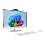 HP 27-cr2002ss - Ordenador de 27" Full HD con Cámara, Teclado y Ratón Inalámbricos (Intel Core Ultra 5 225U, 32GB RAM, 1TB SSD, Intel UHD Graphics, Windows 11) Blanco - Teclado QWERTY Español