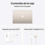 Apple 2025 MacBook Air de 15 Pulgadas con Chip M4: diseñado para Apple Intelligence, Pantalla Liquid Retina de 15,3 Pulgadas, 24 GB de Memoria unificada, 512 GB SSD, Teclado español; Blanco Estrella