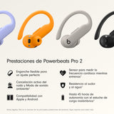 Beats Powerbeats Pro 2 Auriculares Bluetooth inalámbricos- Cancelación Activa del Ruido, clasificación IPX4, hasta 45H con Estuche de Carga, Funciona con Apple y Android - Arena