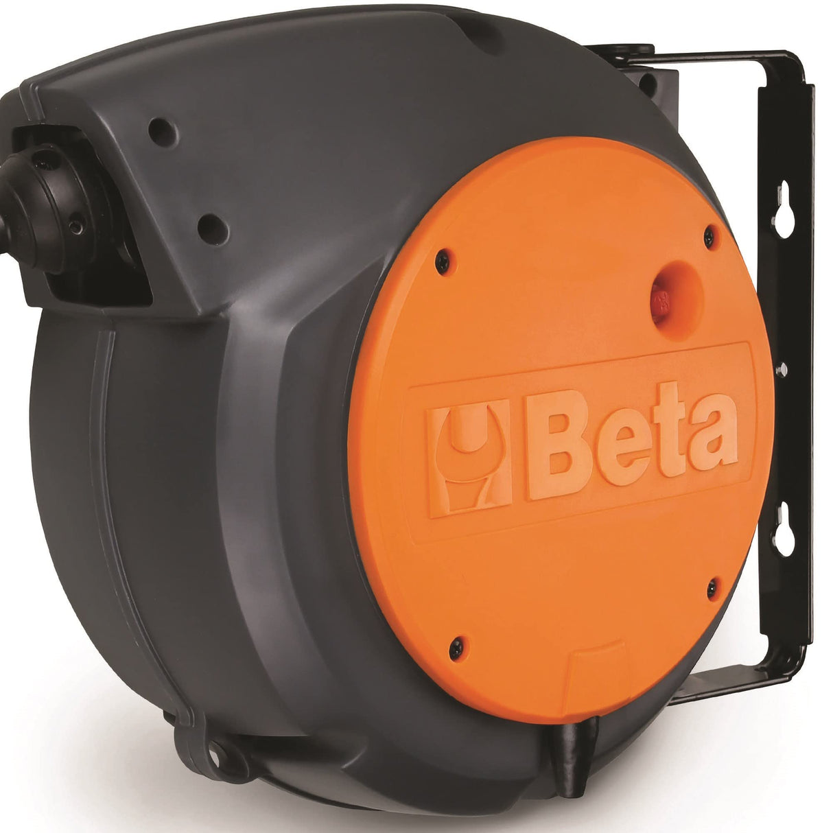 Beta - 1844 15-H05 Carrete automático con protección térmica y cable 3Gx1,5 mm² longitud cable sin carcasa de 1 m, con soporte orientable de 180° y segundo soporte para empotrar rápido, 018420821