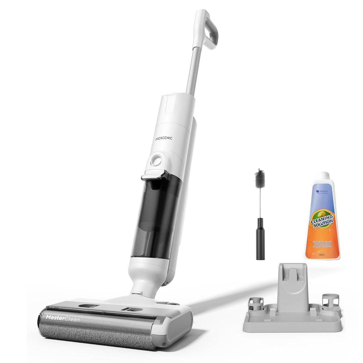 Proscenic Aspiradora Fregadora sin Cable en Seco y Húmedo, Escoba Aspiradora sin Cable, Aspiradora Fregadora sin Cable, Aspiradora Fregona, 1.15 Liters, 62 Decibeles, 3 Velocidades, F10 Pro Blanco