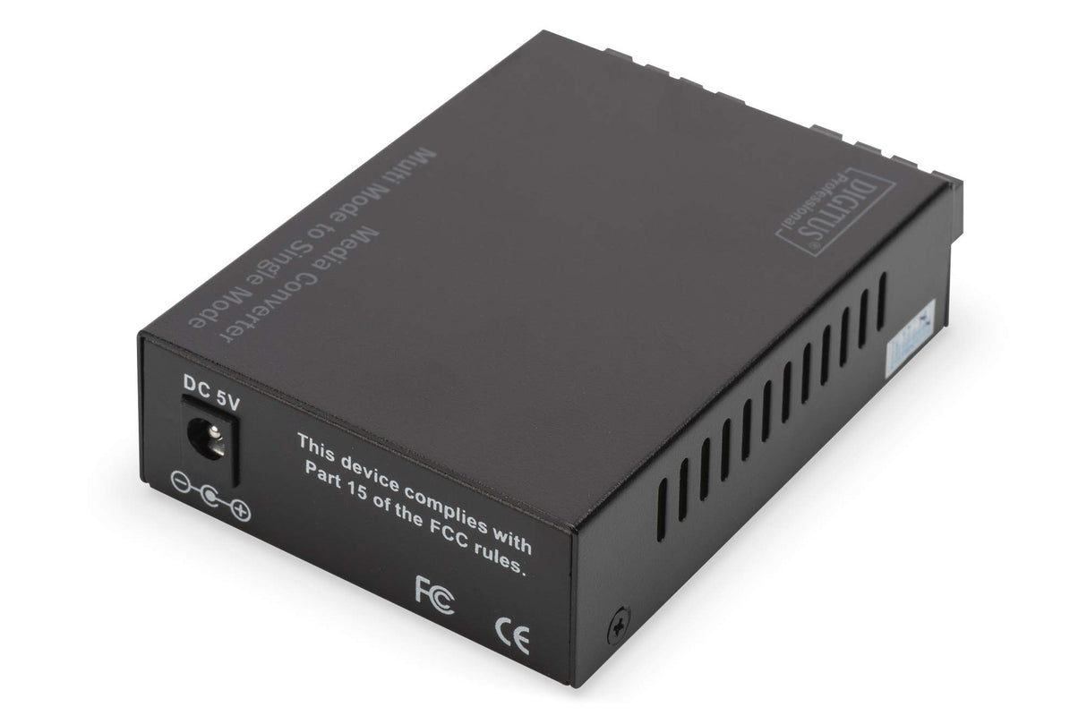 Digitus DN-82124 convertidor de Medio 1000 Mbit/s 1310 NM Multimodo, Monomodo Negro - Convertidor de Red (1000 Mbit/s, 1000Base-SX, 1000Base-SX, Gigabit Ethernet, 1000 Mbit/s, 1000BASE‑SX)