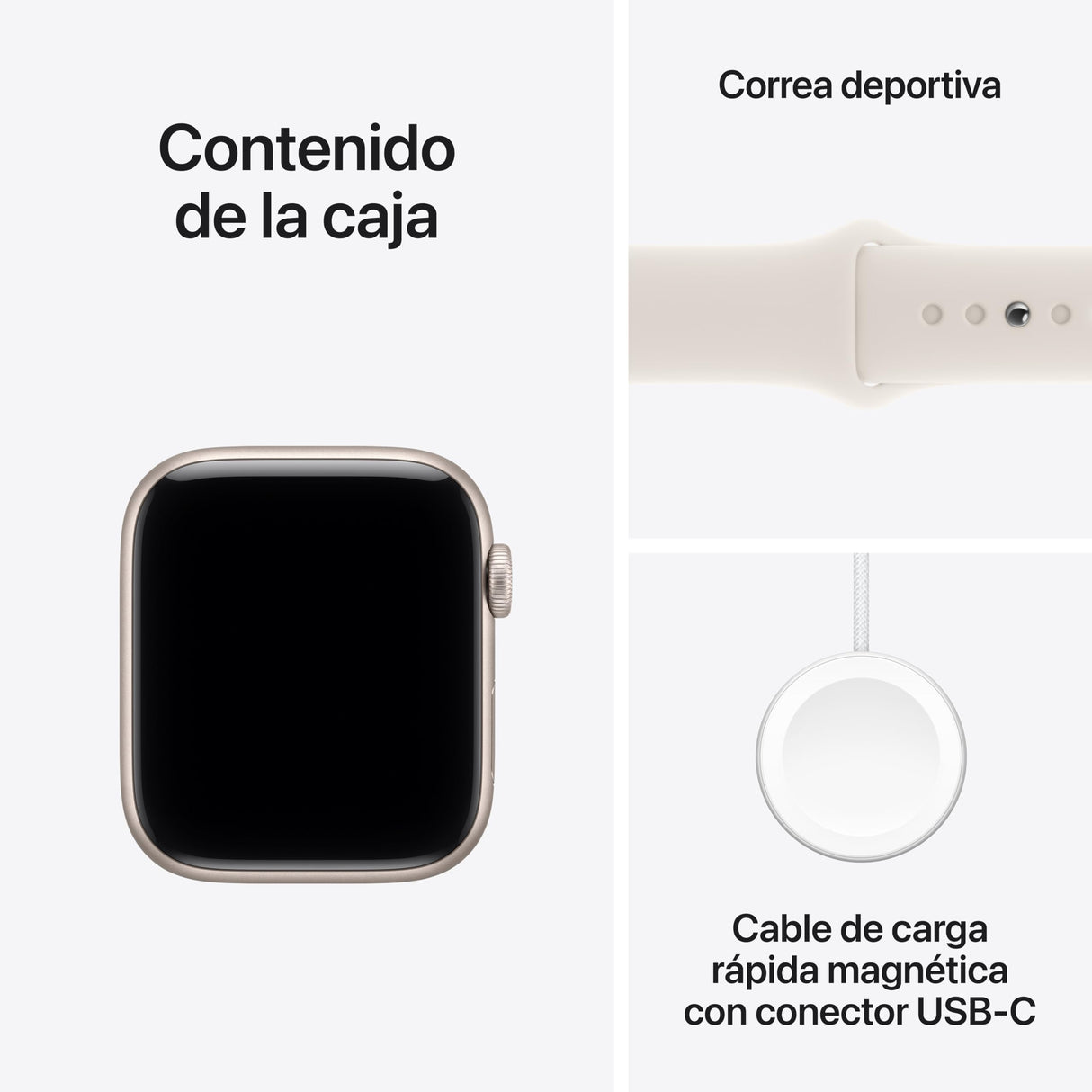 Apple Watch SE 3 GPS con Caja de Aluminio en Blanco Estrella de 44 mm y Correa Deportiva Blanco Estrella-Talla S/M.Monitores de entreno y sueño,Monitor de frecuencia Cardiaca, Pantalla Siempre Activa