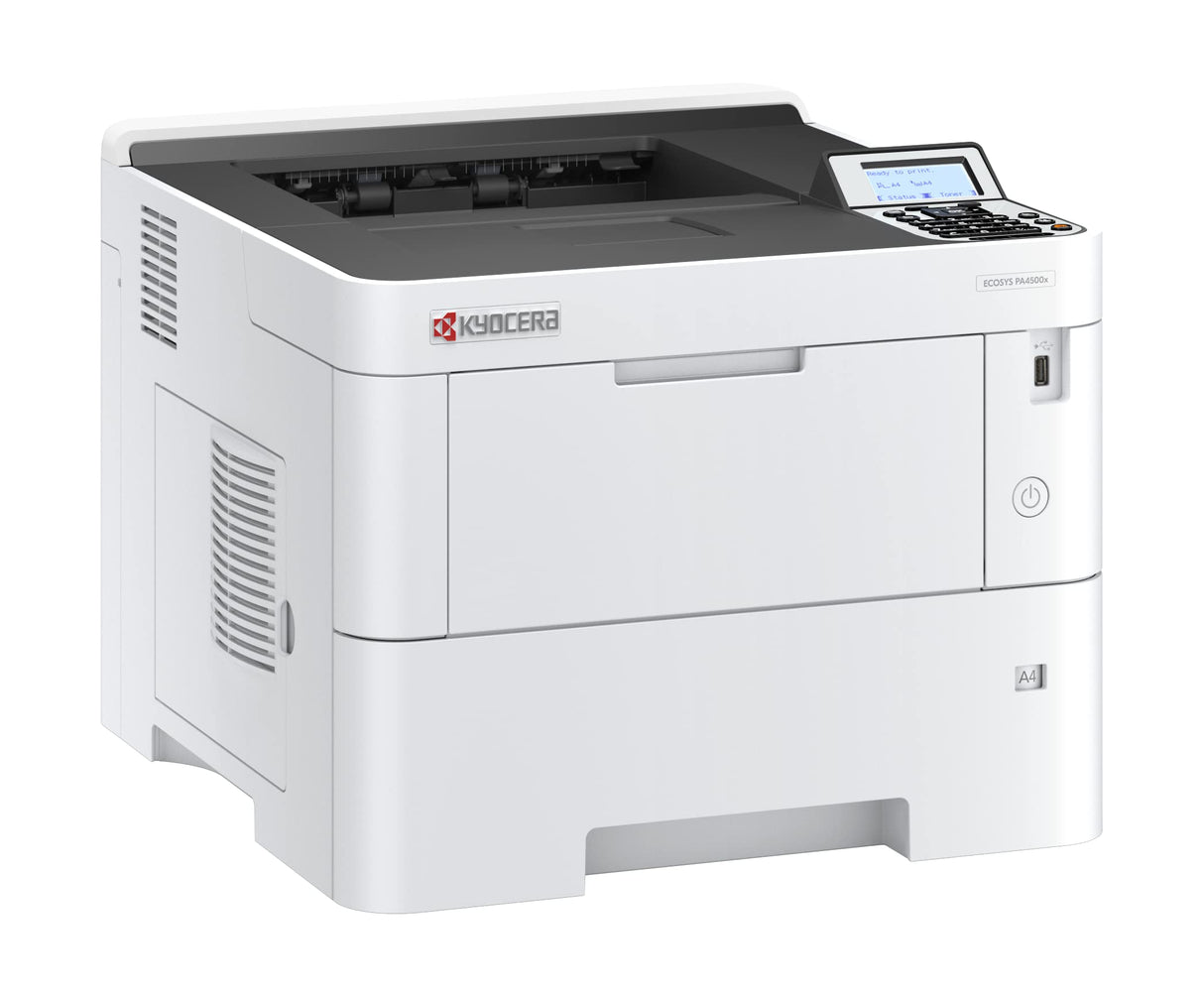 Kyocera Ecosys PA4500x/Plus - Impresora láser (45 ppm, 45 ppm, Gigabit LAN), Color Negro y Blanco