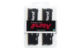 Kingston Fury Beast Negro RGB 128GB (2x64GB) 5600MT/s DDR5 CL36 DIMM Memoria Gamer para Ordenadores de sobremesa Kit de 2 AMD Expo/Intel XMP - KF556C36BBEAK2-128