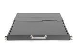 DIGITUS Consola KVM de 17" - FullHD - Conmutador HDMI de 16 Puertos - Teclado GE - para armarios de Servidor y Red de 19 Pulgadas - Negro