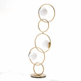 LAMPARA DE PIE 45X27X126 CRISTAL/METAL DORADO