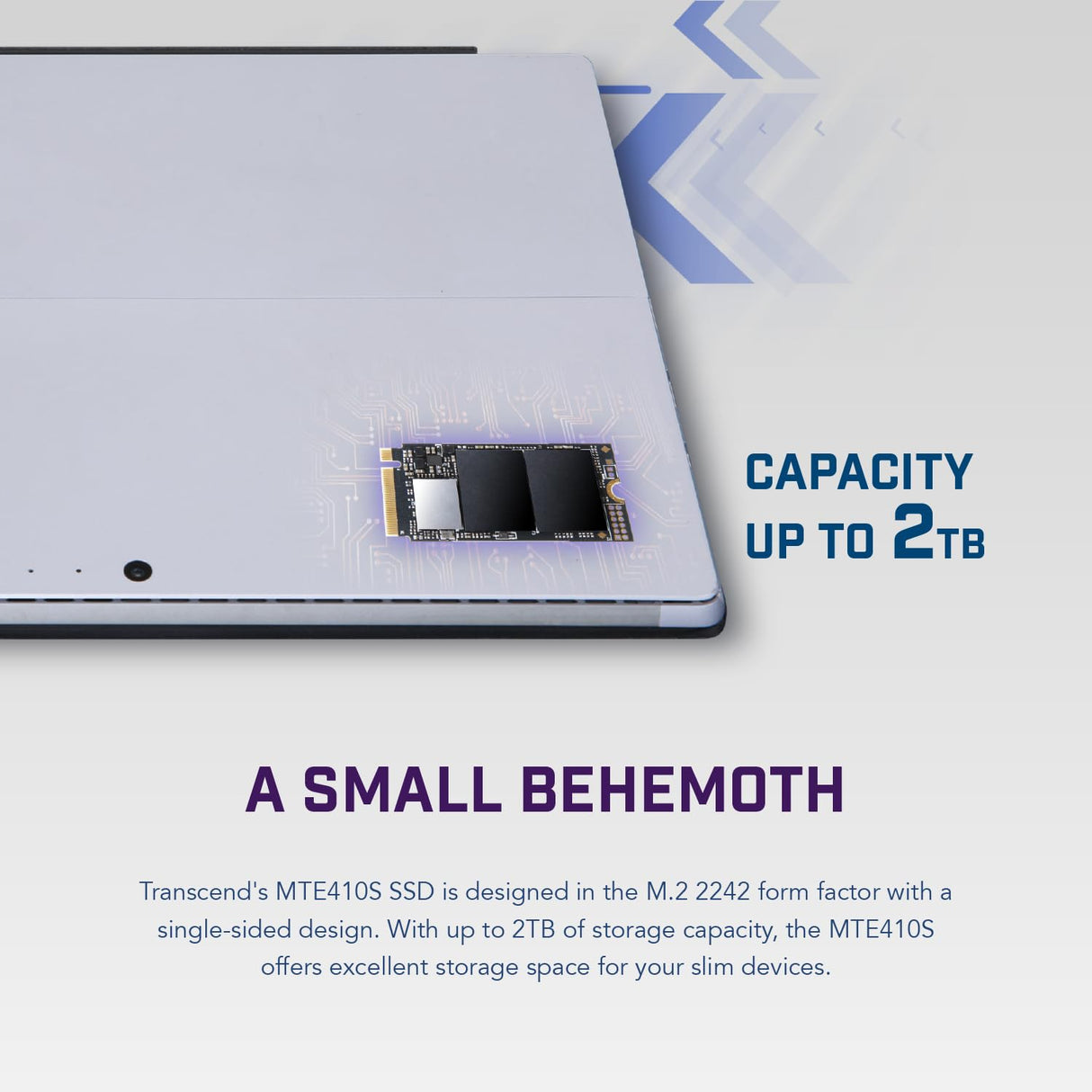 Transcend 1TB M.2 NVMe SSD 2242 PCIe Gen4x4 MTE410S Máx. Lectura/Escritura: 5,000 MB/s/4,300 MB/s TS1TMTE410S