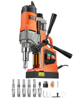 VEVOR Taladro Magnético 1450 W Taladro Prensa Portátil 12500N Velocidad continua de 850 rpm Diámetro del Orificio de Broca Central de 40 mm Profundidad de Perforación de 50 mm Taladro Electromagnético