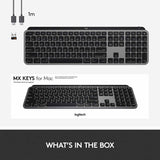 Logitech MX Keys for Mac - Teclado inalámbrico avanzado, QWERTY Inglés Reino Unido - Gris