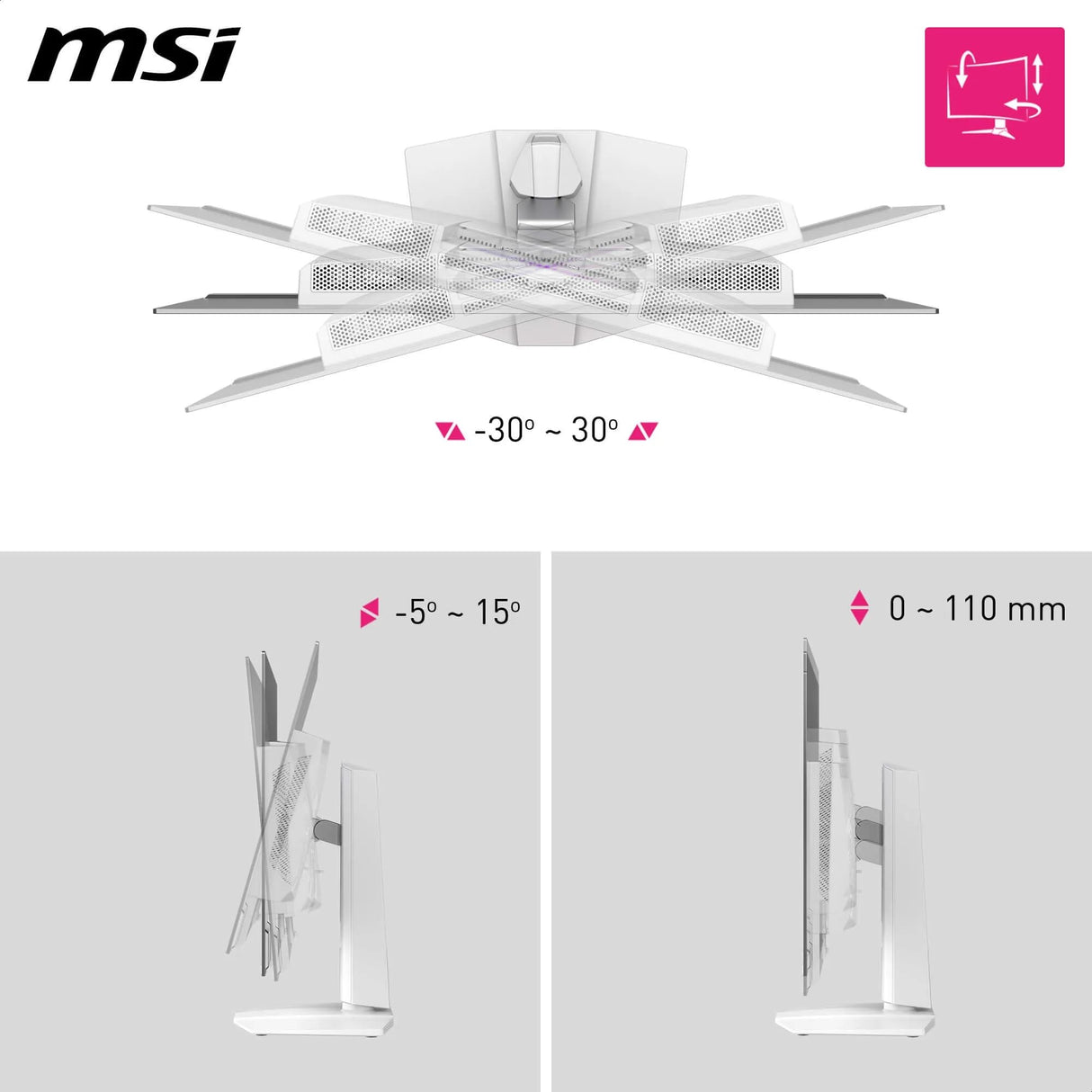 MSI MPG 321URXW QD-OLED Monitor de Gaming 4K UHD de 31.5", Panel OLED de Puntos cuánticos 3840 x 2160, 240 Hz/0.03 ms, 99% DCI-P3, Display HDR True Black 400, KVM, RGB, DP 1.4a, HDMI 2.1