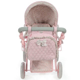 Diset La Nina - Cochecito/Silla para muñecas Violeta Rosa Flor (37X65X44 Cm)