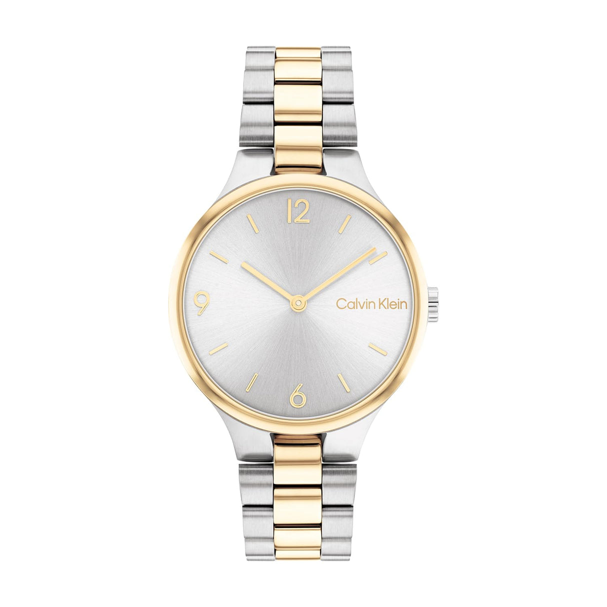 Calvin Klein Reloj Analógico de Cuarzo para Mujer Colección Linked Bracelet 32MM con Correa de Acero Inoxidable Bicolor - 25200132