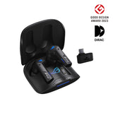 ASUS ROG Cetra True Wireless SpeedNova, Auriculares Gaming (2,4 GHz y Bluetooth 5.3, ROG SpeedNova, Audio de 24 bits y 96 kHz, micrófonos AI, ANC adaptativo, 46 Horas de autonomía), Negro