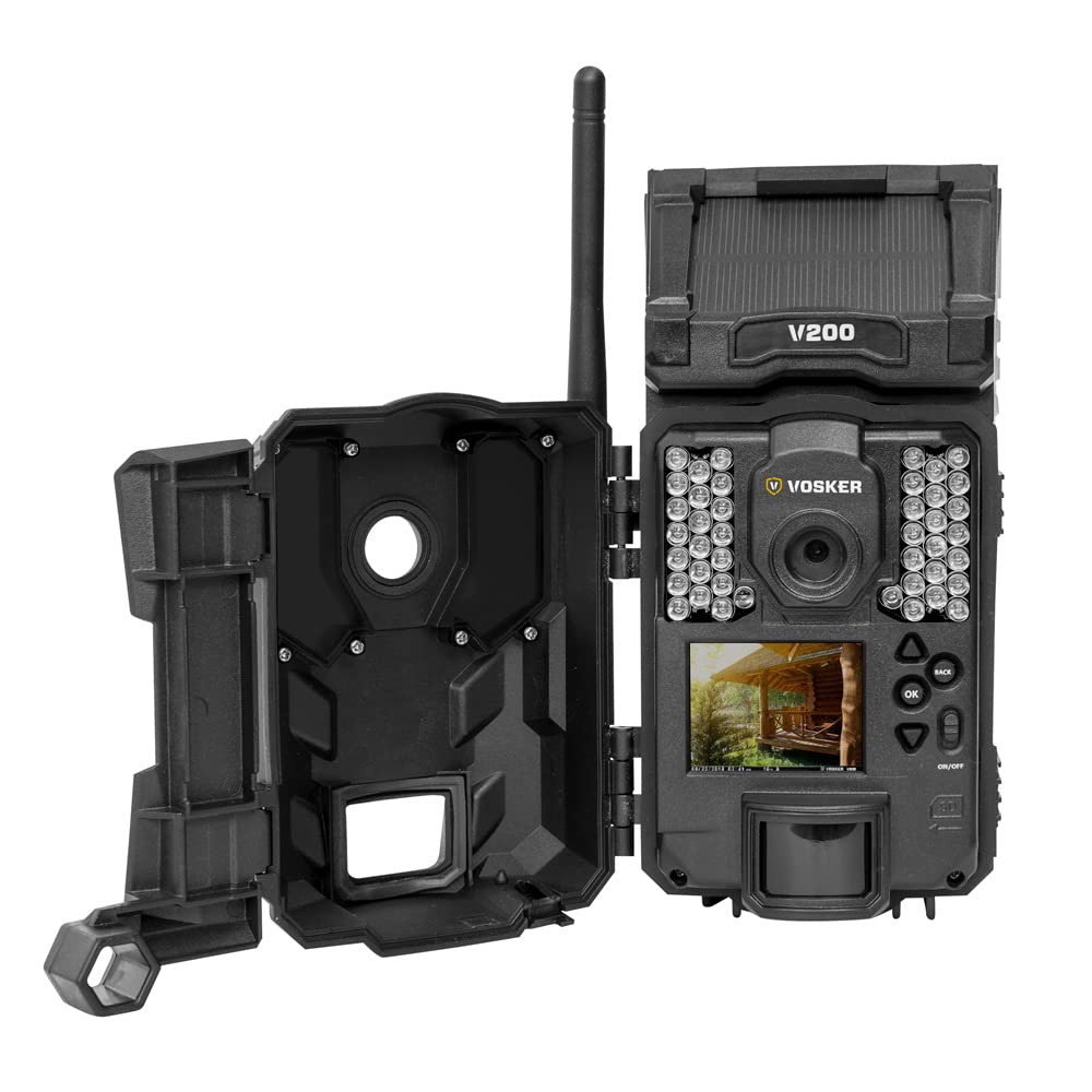 VOSKER V200 LTE - Cámara de seguridad para exteriores, inalámbrica, vigilancia de edificios, cámara de seguridad móvil