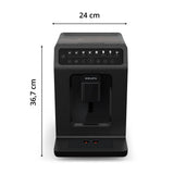 Krups Evidence Eco Design EA897B - Cafetera superautomática 15 bares, 8 programas café, 5 grados de molienda, programa limpieza, indicador cal, molinillo integrado