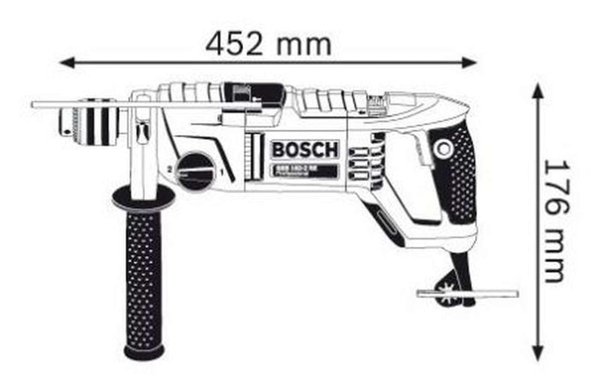 BOSCH 060118B000 - Taladro percutor GSB 162-2-RE Professional