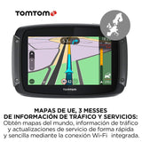 TomTom GPS para motocicletas Rider 50 (4,3 pulgadas con carreteras montañosas, actualizaciones mediante Wi-Fi, info tráfico en tiempo real, Radares de tráfico para 3 meses, 24 mapas)