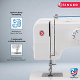 Singer 1409 Promise - Máquina de Coser Mecánica, 9 puntadas, 120 V, color Blanco, 22 x 41 x 35 cm, 6 Kg