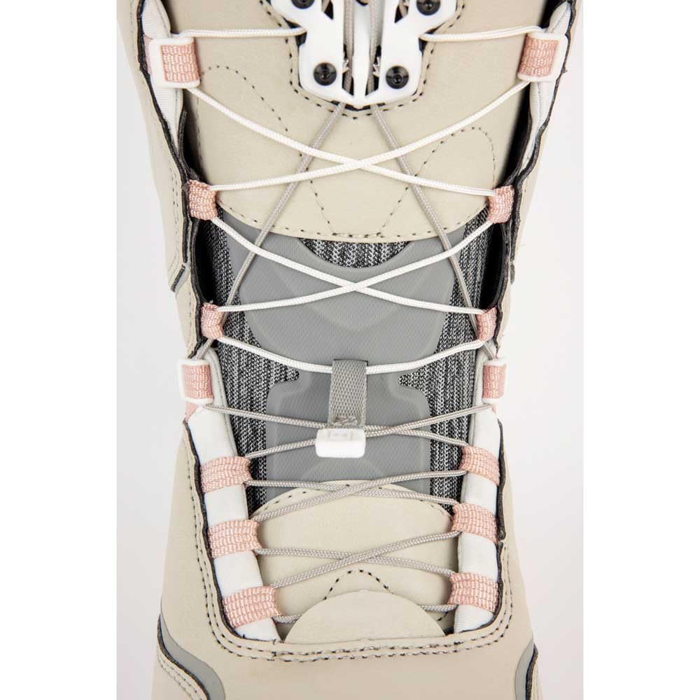 Nitro Cave TLS Step On All Mountain Freestyle Freeride Sistema de Cordones rápidos Barco de Snowboard, Mujeres, Arena Rosa, 24,5
