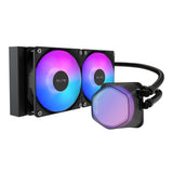 Cooler Master MasterLiquid ML240 Illusion AIO - Enfriador líquido de CPU de bucle cerrado, cúpula translúcida, bomba de doble cámara de 3ª generación, radiador 240, halo MF120 dual para AMD