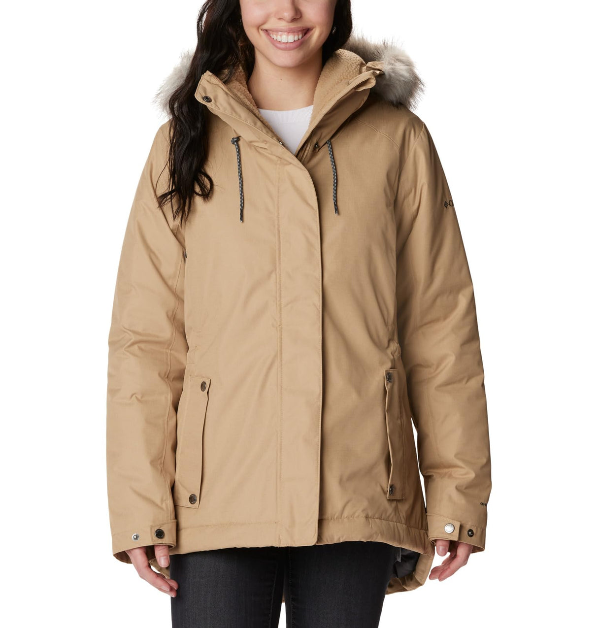 Columbia Suttle Mountain II Insulated Jacket Chaqueta, Mujer, marrón Claro, L