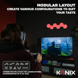 Konix Drakkar Pack de iluminación LED gaming Inferno 13,2 x 15,1 cm - Iluminación RGBIC - Sincronización musical - Compatible con Alexa y Google Home