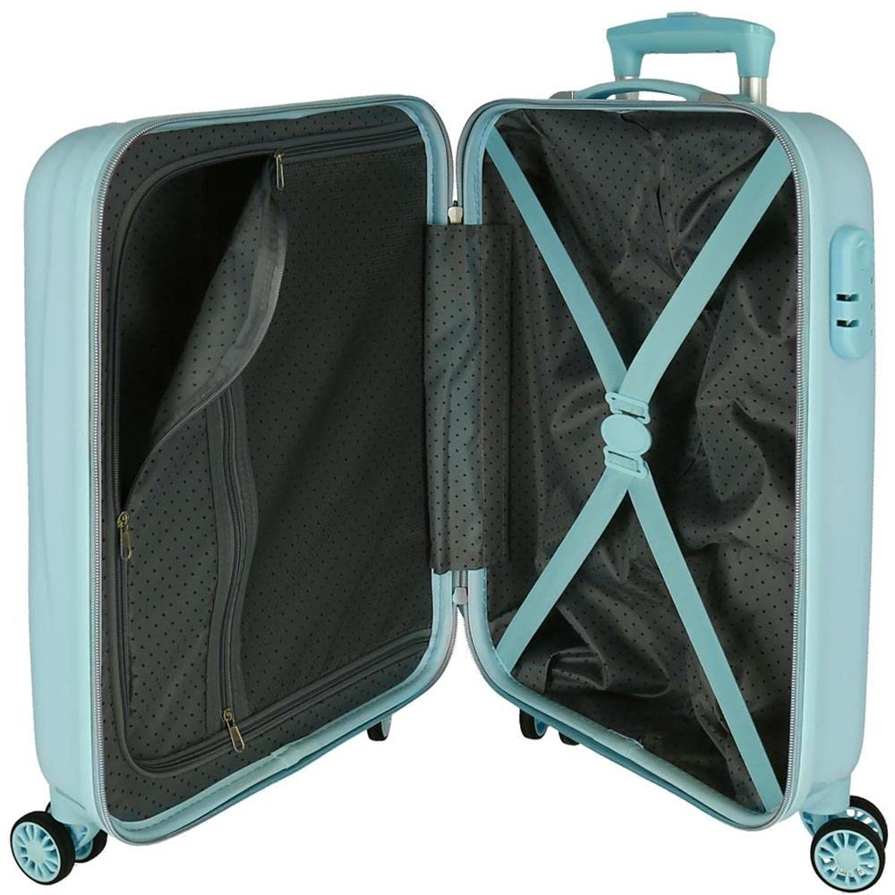 Disney Frozen Memories Maleta de cabina Azul 38x55x20 cms Rígida ABS Cierre de combinación lateral 34L 2 kgs 4 Ruedas dobles