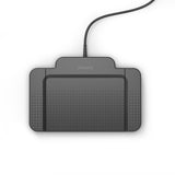 Philips ACC2310 Interruptor de pie USB, diseño con 3 Pedales, conectar y Usar, sin Software, Color Gris Antracita