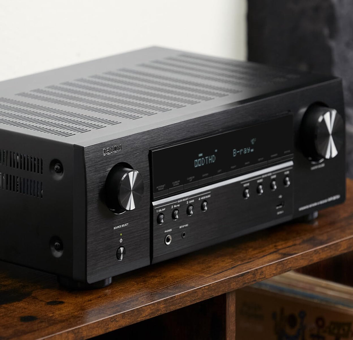Denon AVC-S670H Receptor AV 5.2 Canales, Sonido Dolby Surround, 6 entradas HDMI y 1 Salida, HDMI 8K, Bluetooth, Wi-FI, AirPlay 2, HEOS Multiroom, Compatible con Alexa, Negro, AVCS670HBKE2