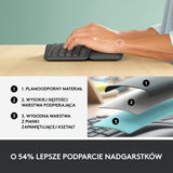 Logitech ERGO K860 for Business, Teclado partido inalámbrico - Diseño ergonómico, Tecnología Logi Bolt segura, Bluetooth, Certificación global, Windows/Mac/Chrome/Linux, QWERTY US Internacional - Gris