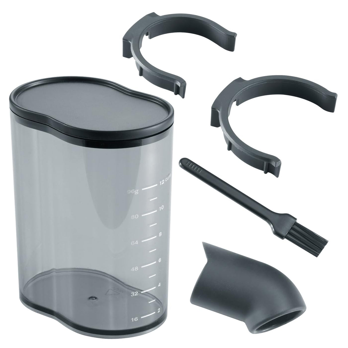 GRAEF CM702 Molinillo de Café Eléctrico 250g, 24 Niveles, Molino Cónico Extraíble Inox, Hasta 12 Tazas, Soporte Tamiz, Negro