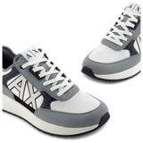 Armani Exchange - Dusseldorf Embossed Geometric Motifs, Zapatillas Hombre, N.Grey+BLK+Off White,