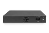 DIGITUS DN-80112-2 - Conmutador de Red Gigabit - 16 Puertos - no gestionado - sin Ventilador - Compatible con VLAN y CCTV - 16x RJ45-10/100/1000 Mbit/s - Soportes de Montaje de 19 Pulgadas - Negro