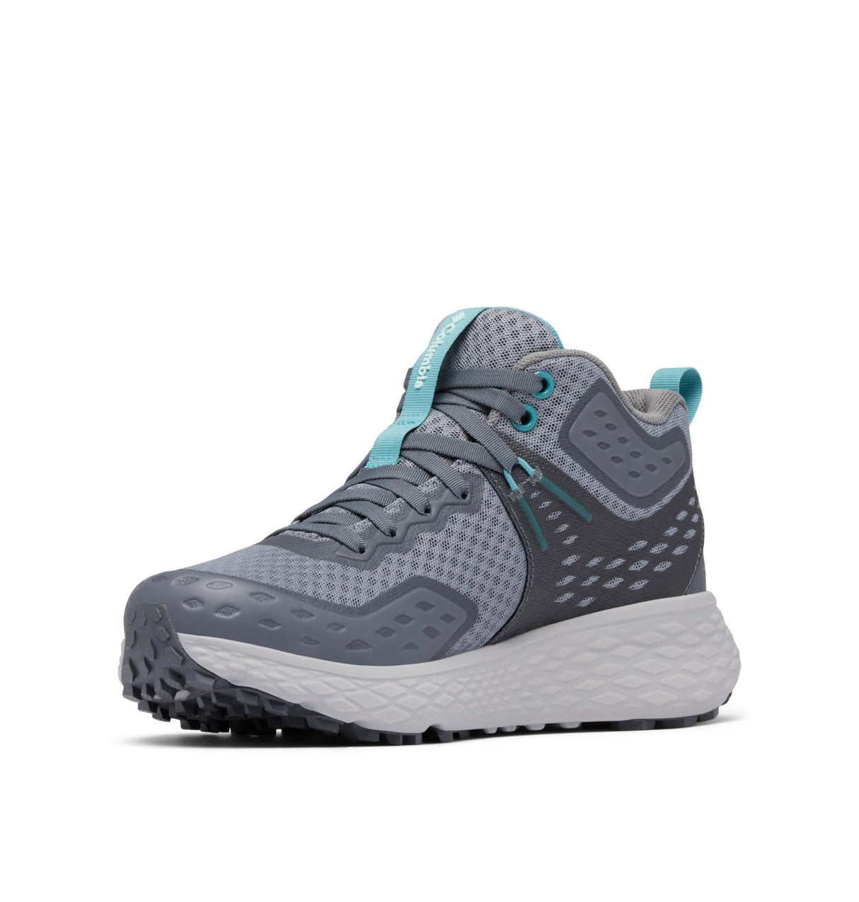 Columbia Women's Konos TRS Outdry Mid, Waterproof Mid Rise Trekking and Hiking Boots, Ti Grey Steel/Teal, 8