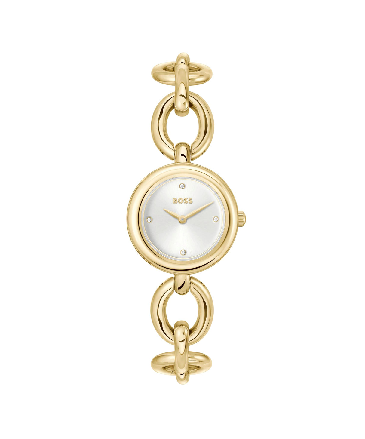 Boss Reloj con Movimiento de Cuarzo de Tres Manecillas para Mujer Colección Live con Correa de Acero Inoxidable Oro Amarillo Claro - 1502792