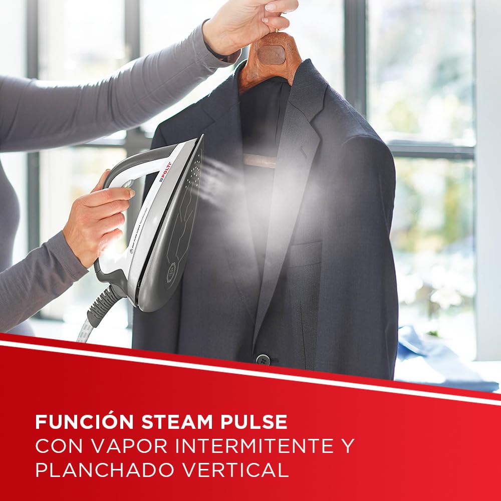 Polti Vaporella Next VN18.30, Plancha de Vapor con Caldera, Presión hasta 6 Bar, Potencia 2200 W, Función Eco y Turbo, Autonomía ilimitada, Steam Pulse 350 g, Gris y Rojo