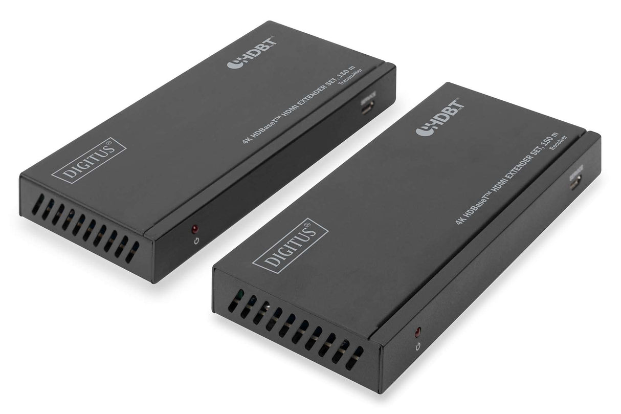 DIGITUS DS-55508 Extensor HDMI (HDBaseT) - UHD 4K/60 Hz - 120 m mediante cable LAN (HDBaseT 100 m) - Set: Emisor y Receptor - Loop-Out, IR Infrarrojos, Audio, RS232 - HDCP 2.2/1.4 & HDBaseT 1.0