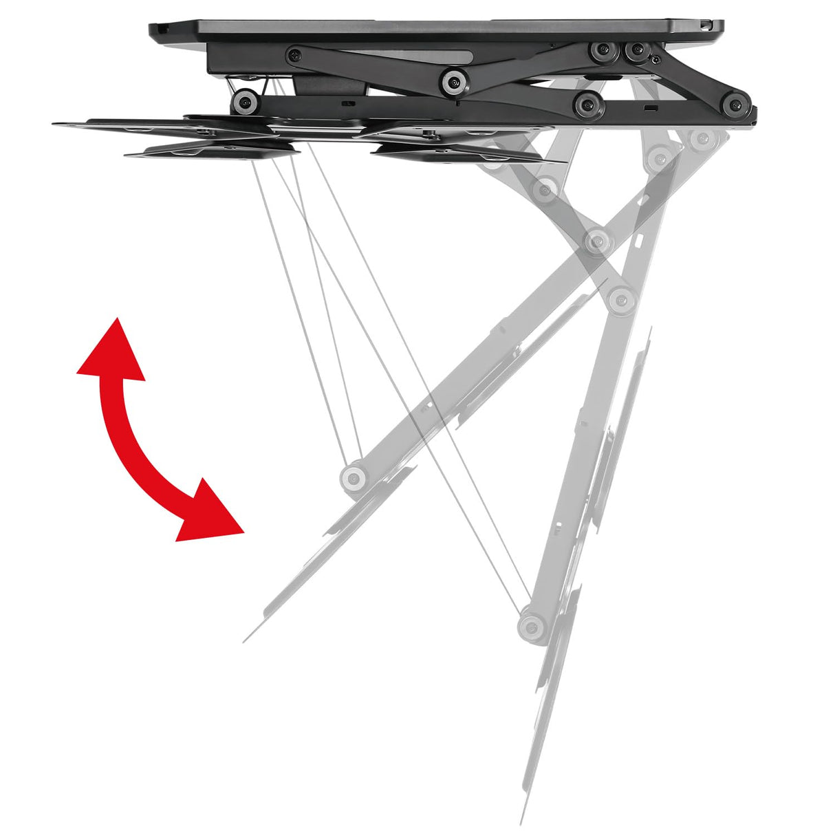 Maclean Soporte de Techo para TV para 23-55'' Motorizado Electrico | Inclinable de 0° a -75° | Mando a Distancia Función de Memoria | Control de la App Tuya | MAX. VESA 400x400 | Carga MAX. 30 kg