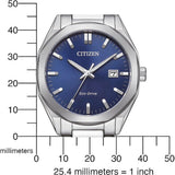 Citizen Reloj analógico Eco-Drive para Hombre con Correa de Acero Inoxidable BM7620-83L, Plata, Moderno