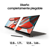 SAMSUNG Galaxy Book3 Pro 360 - Portátil convertible 16" WQXGA+ (Intel Core i7-1360P, 16GB RAM, 512GB SSD, Intel Iris Xe, Windows 11) Grafito - Teclado QWERTY español
