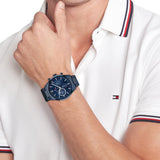 Tommy Hilfiger Reloj Analógico de Cuarzo Multifunción para Hombre con Correa de Acero Inoxidable Azul - 1791945