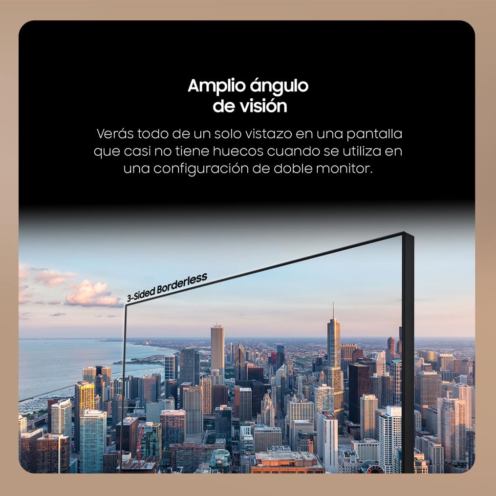 Samsung LF24T450FQRXEN - Monitor Panel IPS de 24" UHD (1,920 x 1,080, 16:9, 75Hz, Modo Eye Saver, Flicker Free, Pantalla Ahorro Energético), Negro