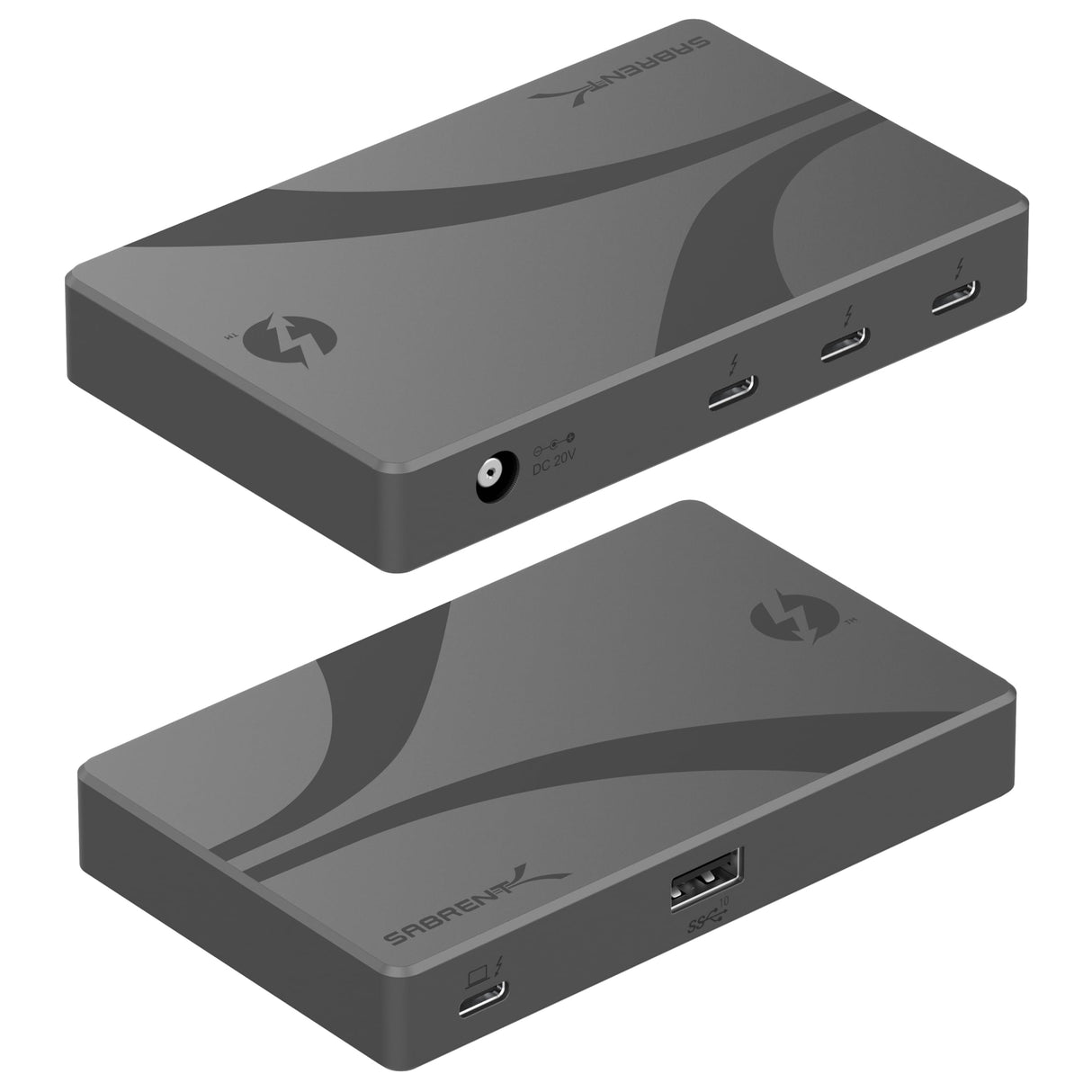 SABRENT Thunderbolt 4 Hub con Carga de 60W para portátiles, USB-C Dock, admite 2X monitores 4K 60Hz o 1x Monitor 4K 144Hz, 5K/6K/8K@60Hz (DSC),Cable TB4 Certificado de 15,7" Incluido (HB-TBT4)