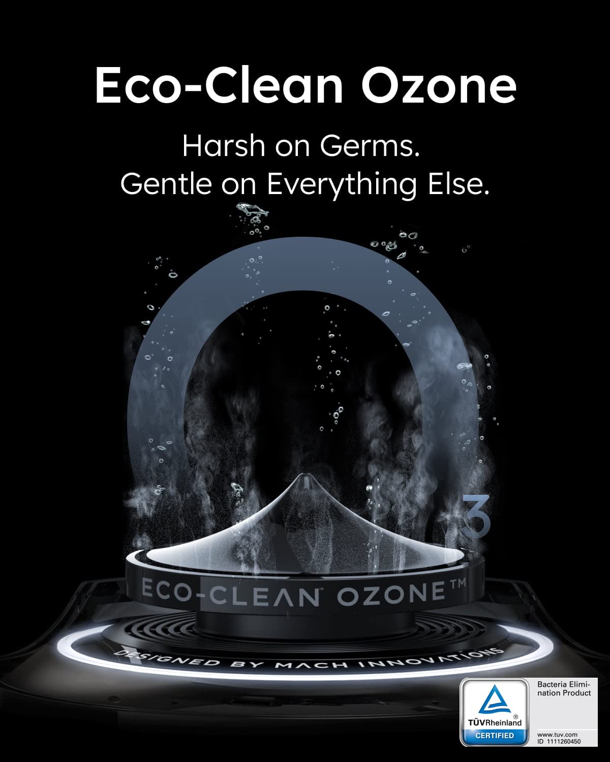 eufy MACH,MACH V1 Ultra,aspirador escoba sin cables con mopa a vapor,SteamWave™ sin cables,Always-Clean Mop™,Triple de autolimpieza, Eco-Clean Ozone, mezcla con válvula Tesla