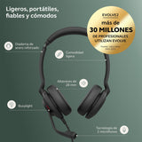 Jabra Evolve2 30 SE Auriculares Estéreo con Cancelación de Ruido, Cable USB-A y Tecnología de Llamada de 2 Micrófonos - para Plataformas de Comunicaciones Unificadas como Zoom y Google Meet - Negro