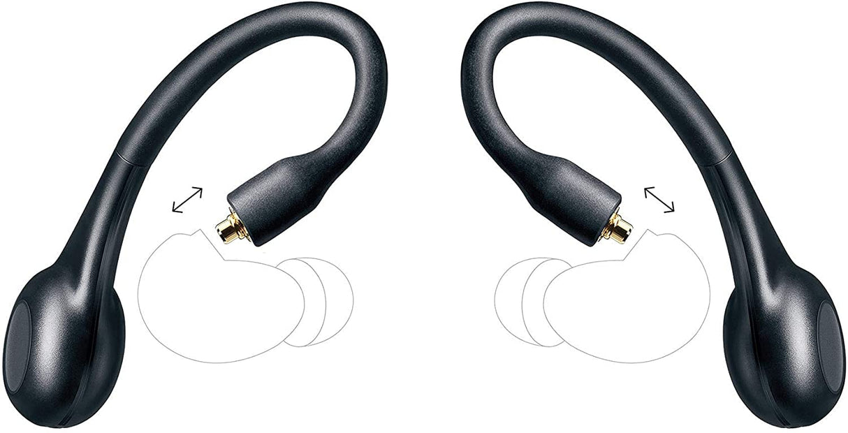 Shure Adaptador inalámbrico True (Gen 2) para auriculares aislados de sonido, ajuste sobre el oído, Bluetooth 5 tecnología inalámbrica, duración de la batería larga (RMCE-TW2-EFS)